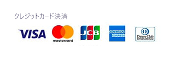 クレジットカード決済　visa master card JCB american express diners