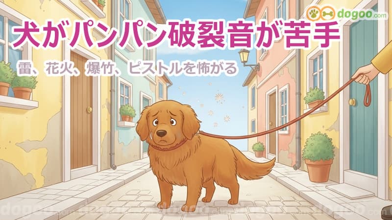 犬 花火 雷 パンパン バーン 破裂音 怖がる